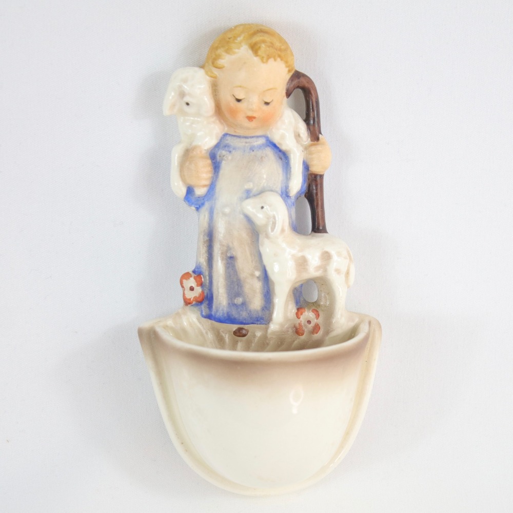 Vintage Goebel Ceramic Good Shepherd Holy Water Hummel